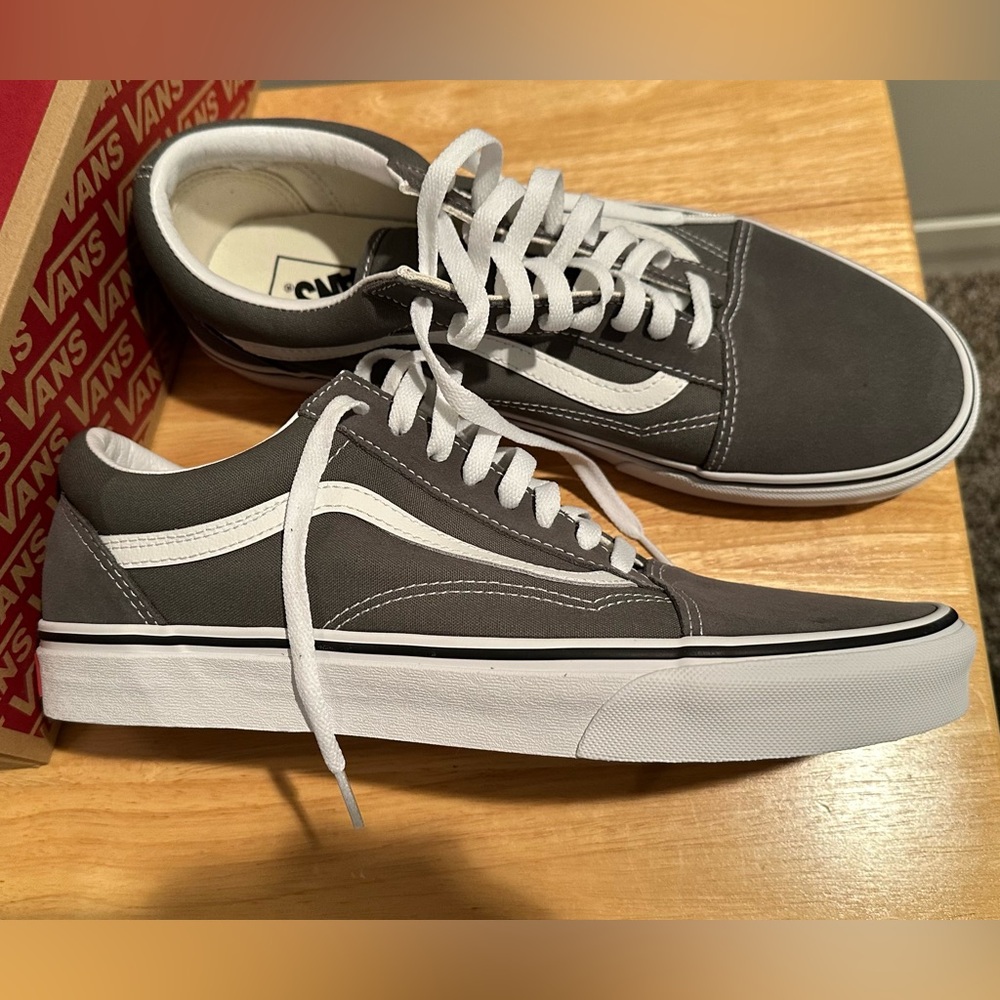 Vans Men’s Skate Old Shook Shoe Pewter/white Size 11 NIB
